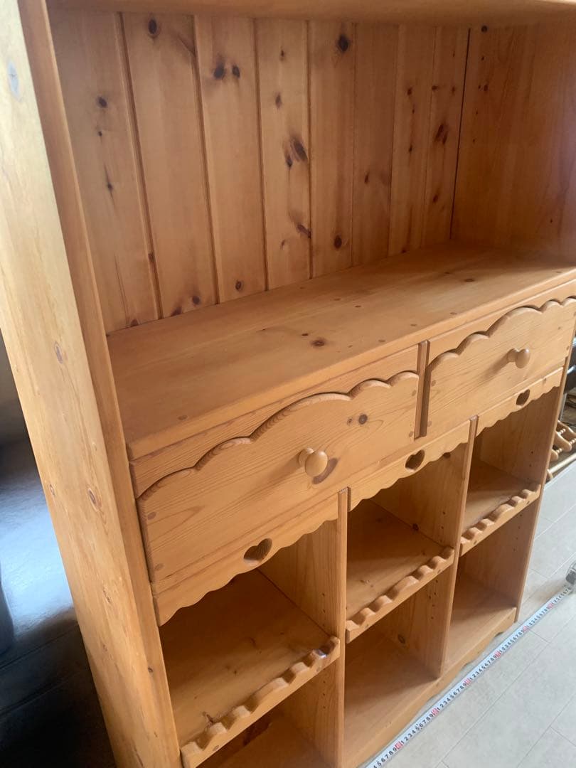 カントリー　木製　ハート♪ オープンシェルフ　パイン材