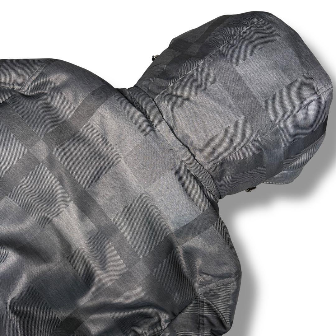 未使用級 ブラックレーベルクレストブリッジ シャドーCBチェック ダウンコートL