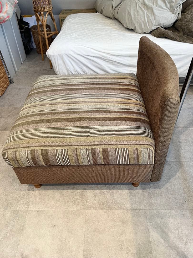 ストライプデザイン 1人掛けソファ