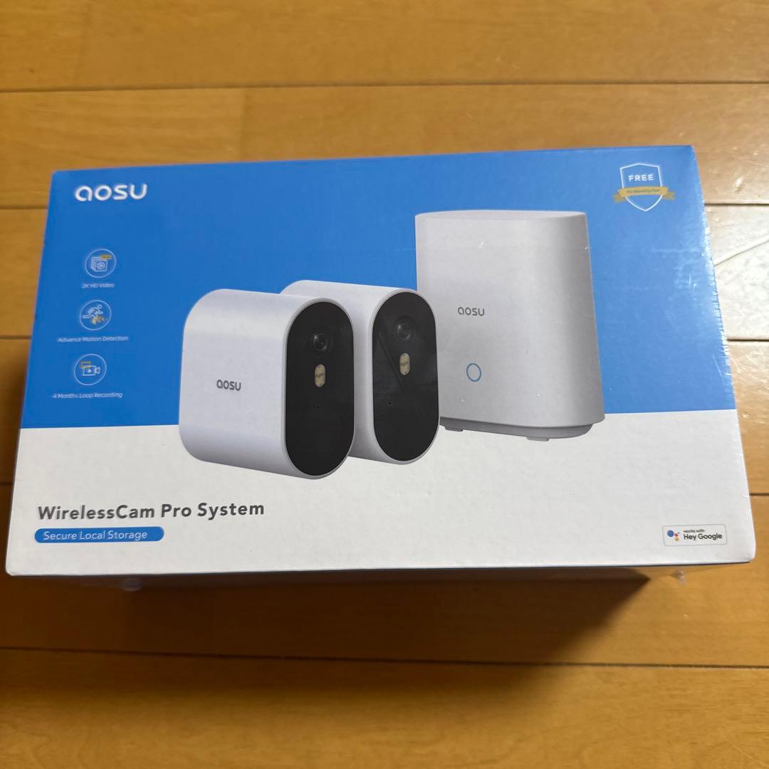 aosu 防犯カメラ 屋外 2台セット 電池式9200mAh 166°広い視野角