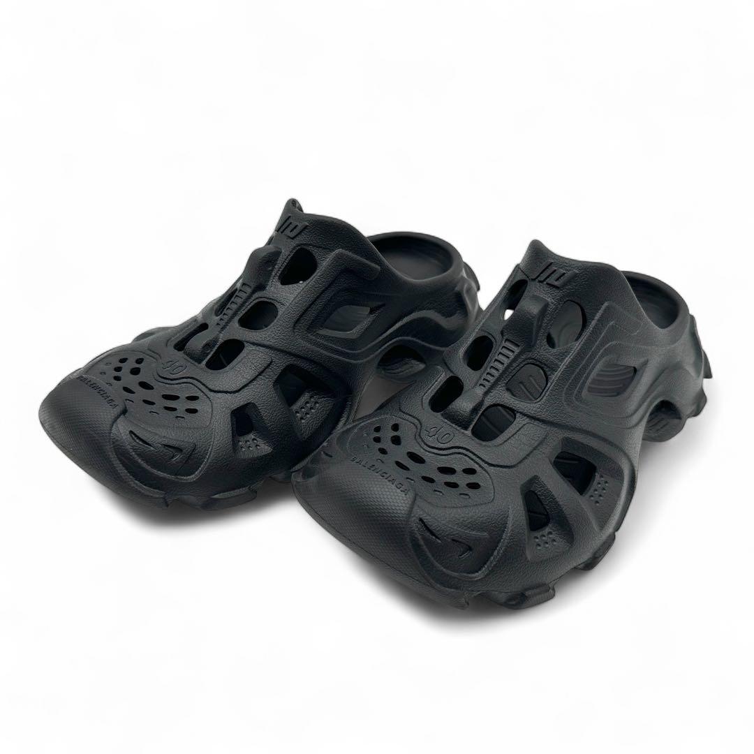 M5812 バレンシアガ ラバーミュール サンダル ブラック 黒 サイズ40