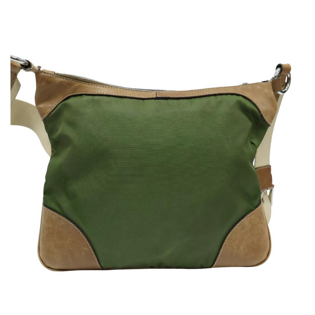 良品 PRADA プラダ ショルダーバッグ ナイロン レザー 三角ロゴ 白タグ