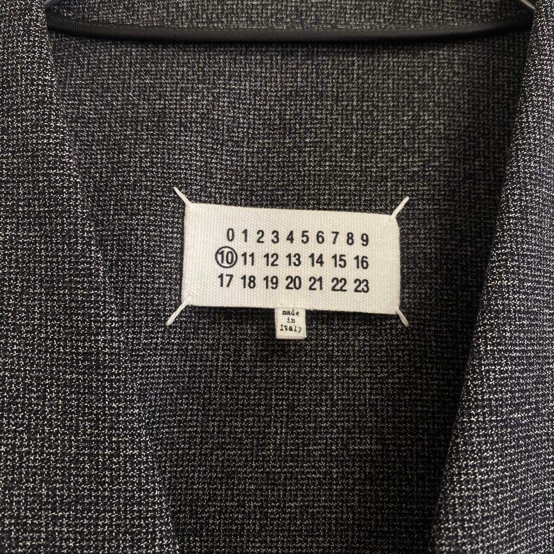 【美品】Maison Margiela 10 ノーカラージャケット グレー 48
