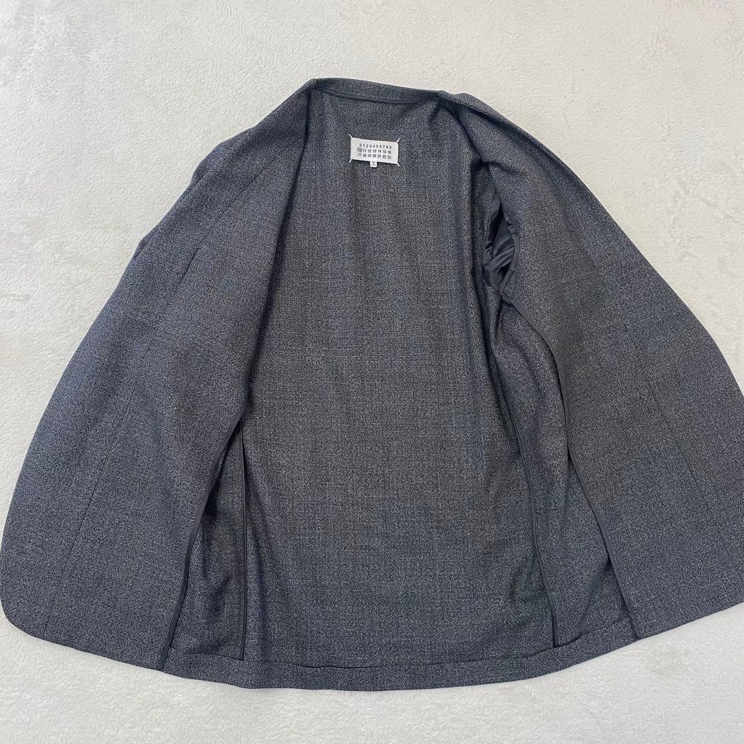 【美品】Maison Margiela 10 ノーカラージャケット グレー 48