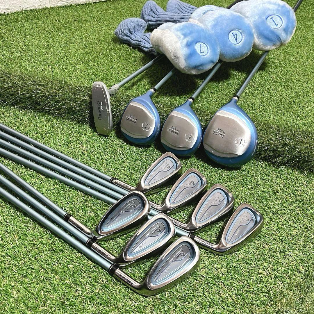 極美品 PARADISO 可愛い水色 レディースゴルフクラブ豪華11本セット