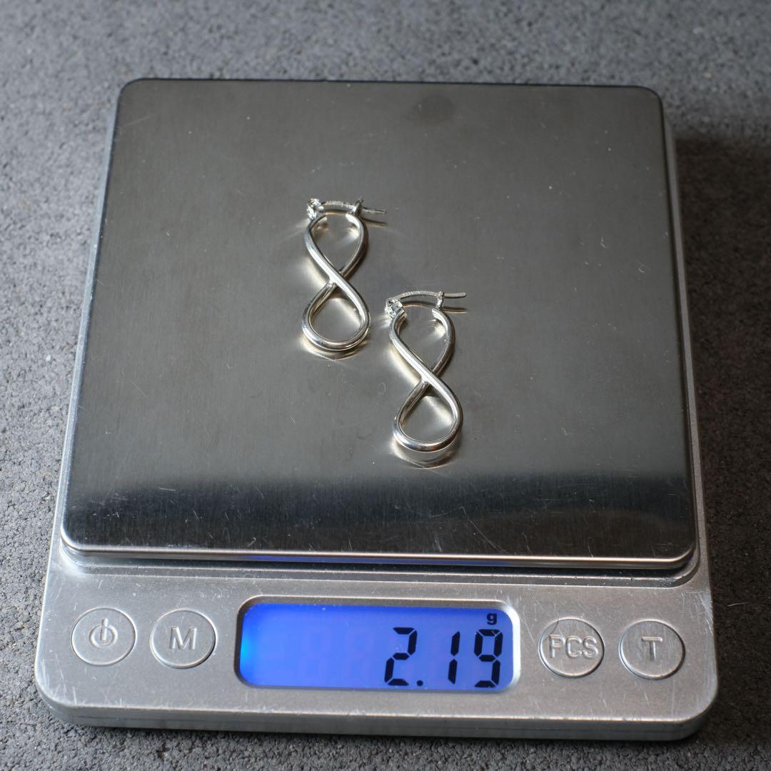 メキシコ タスコ製 TAXCO シルバー925 八の字デザインピアス/軽研磨仕上