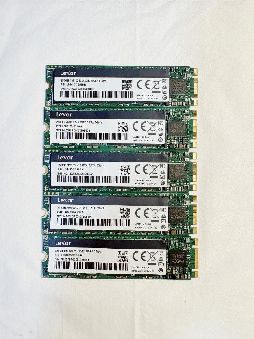 開封未使用 Lexar M.2-2280 SATA-SSD 5個セット