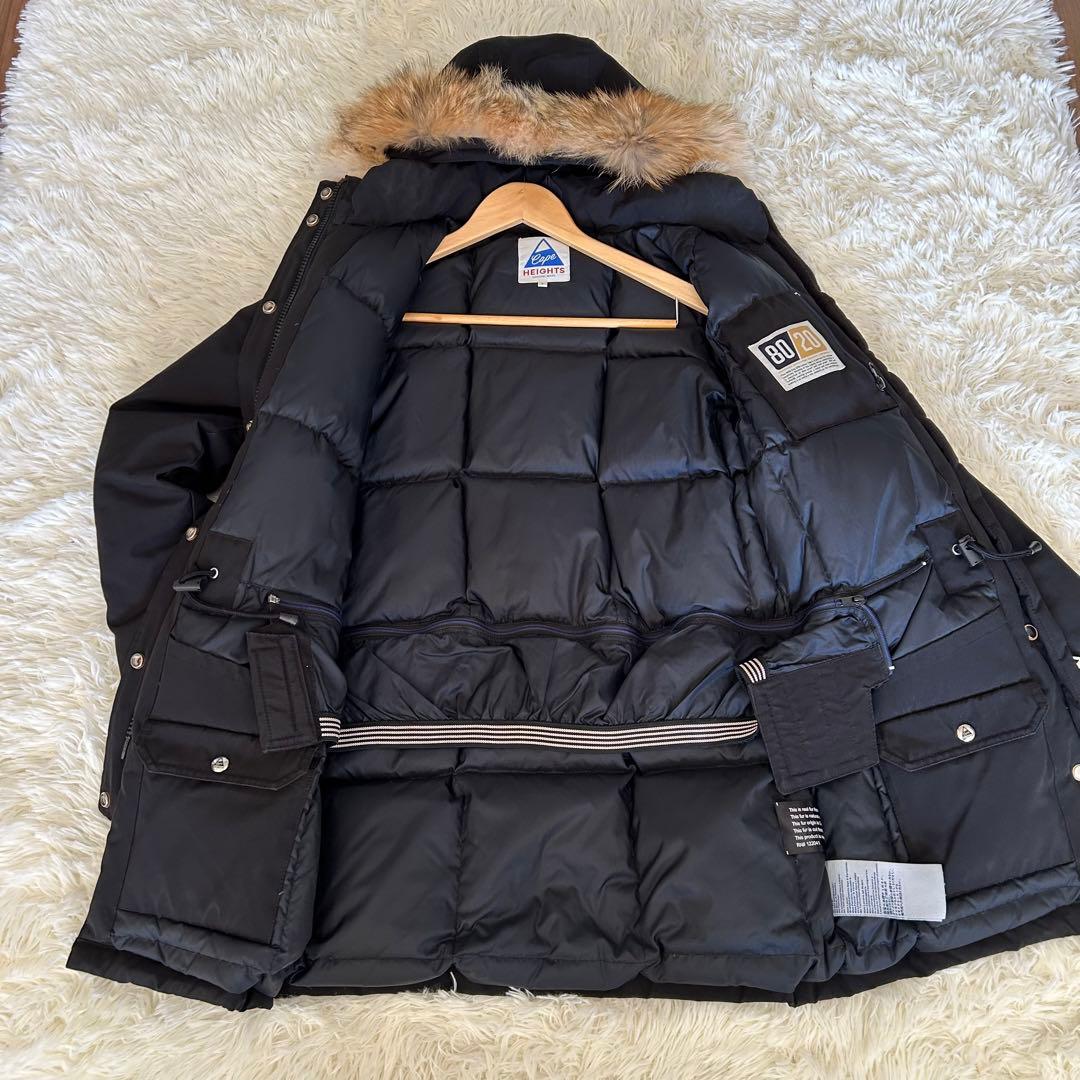 ケープハイツ　ブライトウッド　ファー　ダウンジャケット　コート　混紡生地