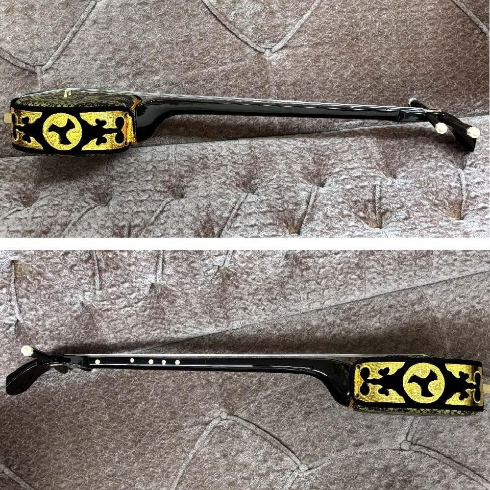 美品 沖縄 三線 初心者向け 人工皮革 ケース付