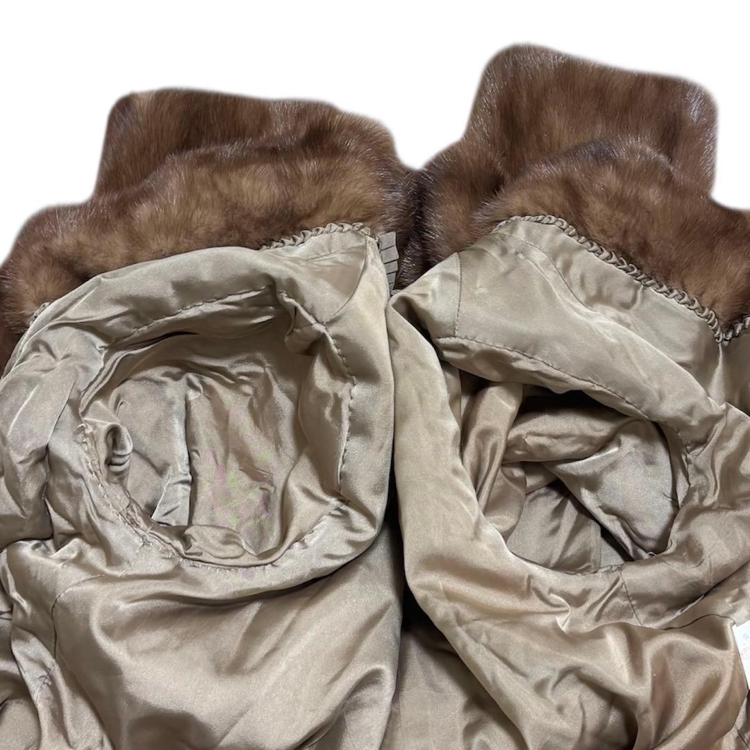 【美品】MINKFUR ミンクファー/本毛皮/デミバフミンク/ファーコート