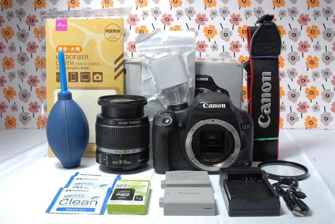 ❤Canon Kiss X3❤バッテリー2個付き❤軽量＆入門モデル❤スマホ転送可