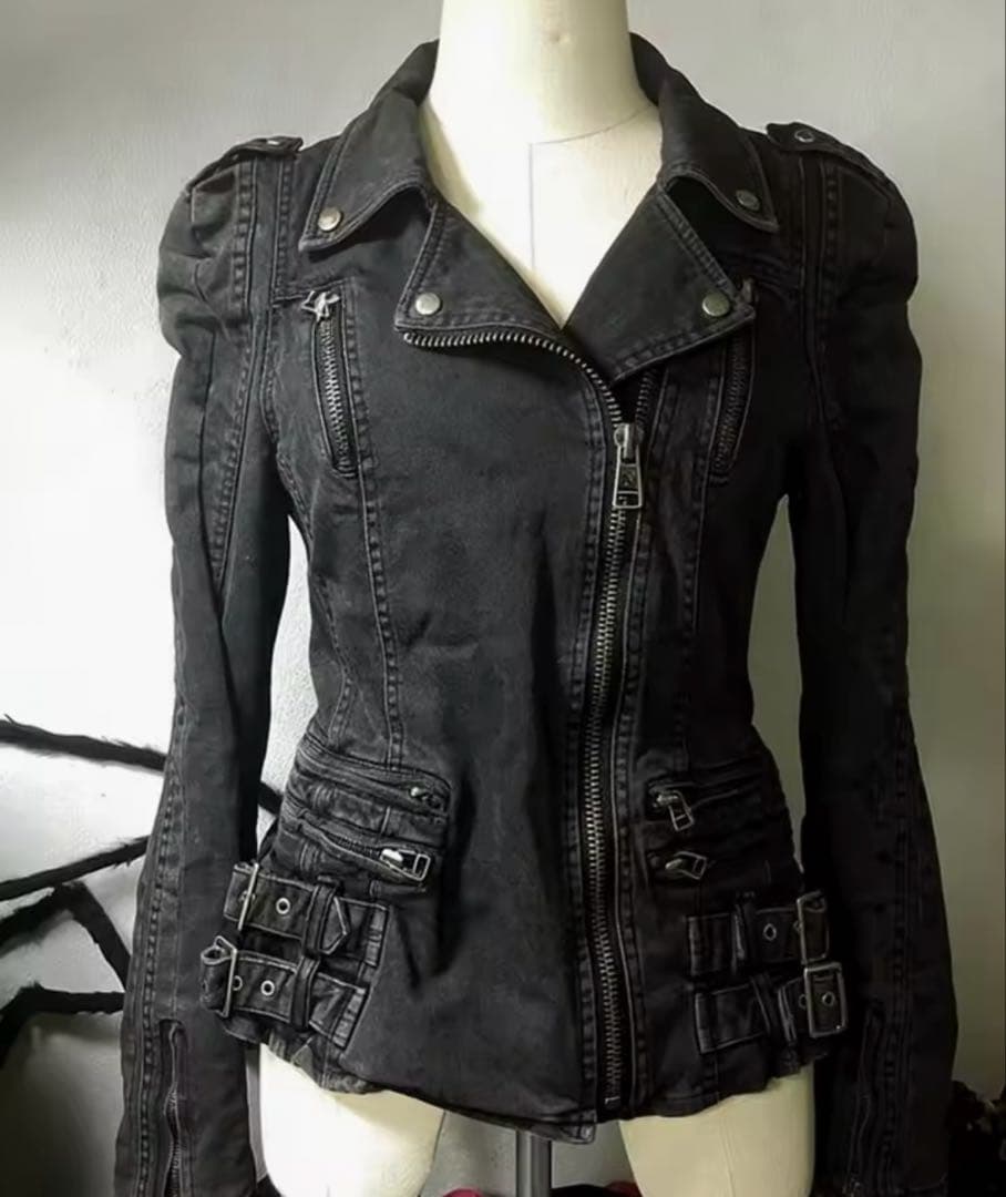 y2k archive グランジ 平成 V系 サブカルジャケット ブラック