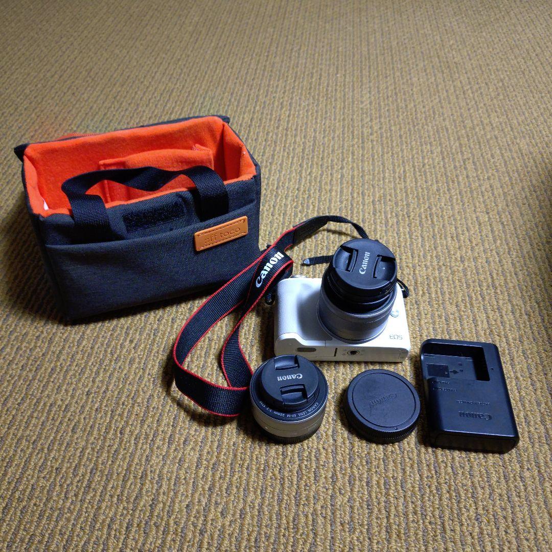 新品同様試用のみ‼️Canon EOS Kiss M2 ホワイト レンズキット