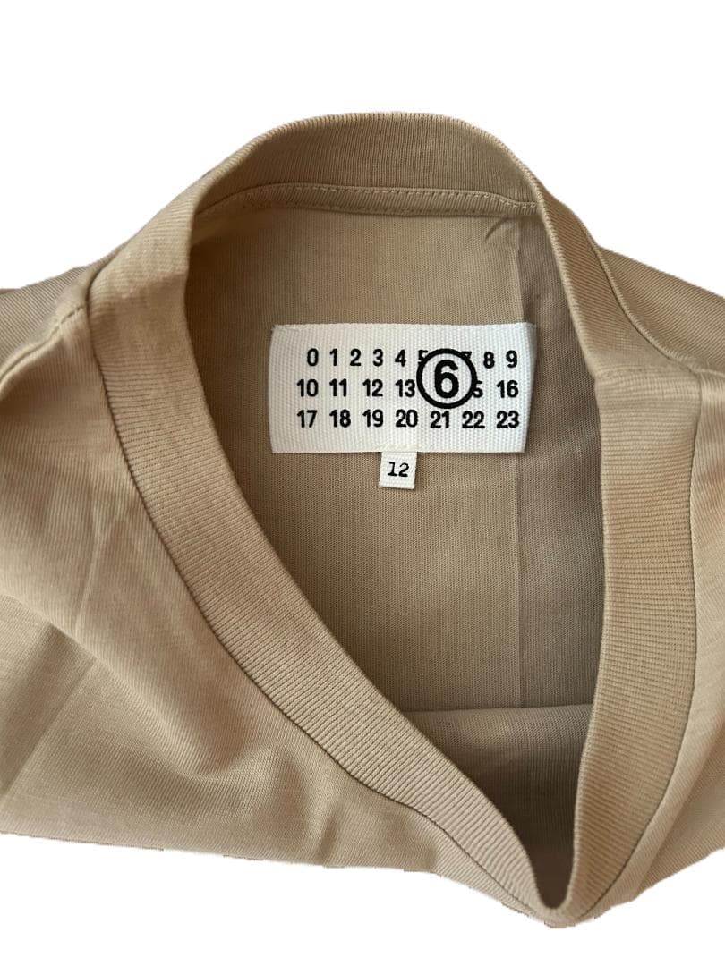 新品　MM6 ロゴプリント Tシャツ 3色セットよりばら売り ベージュ