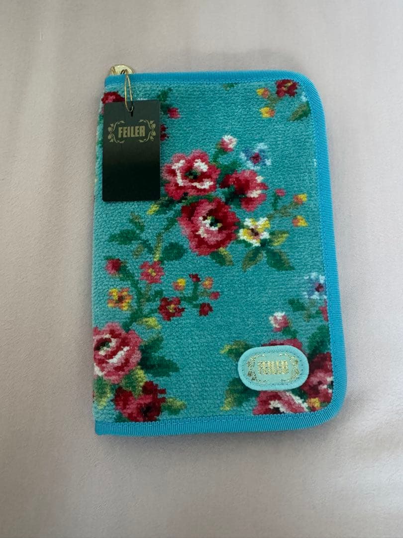 【新品・未使用】フェイラー　ブルー　マドモアゼルローズマルチケース