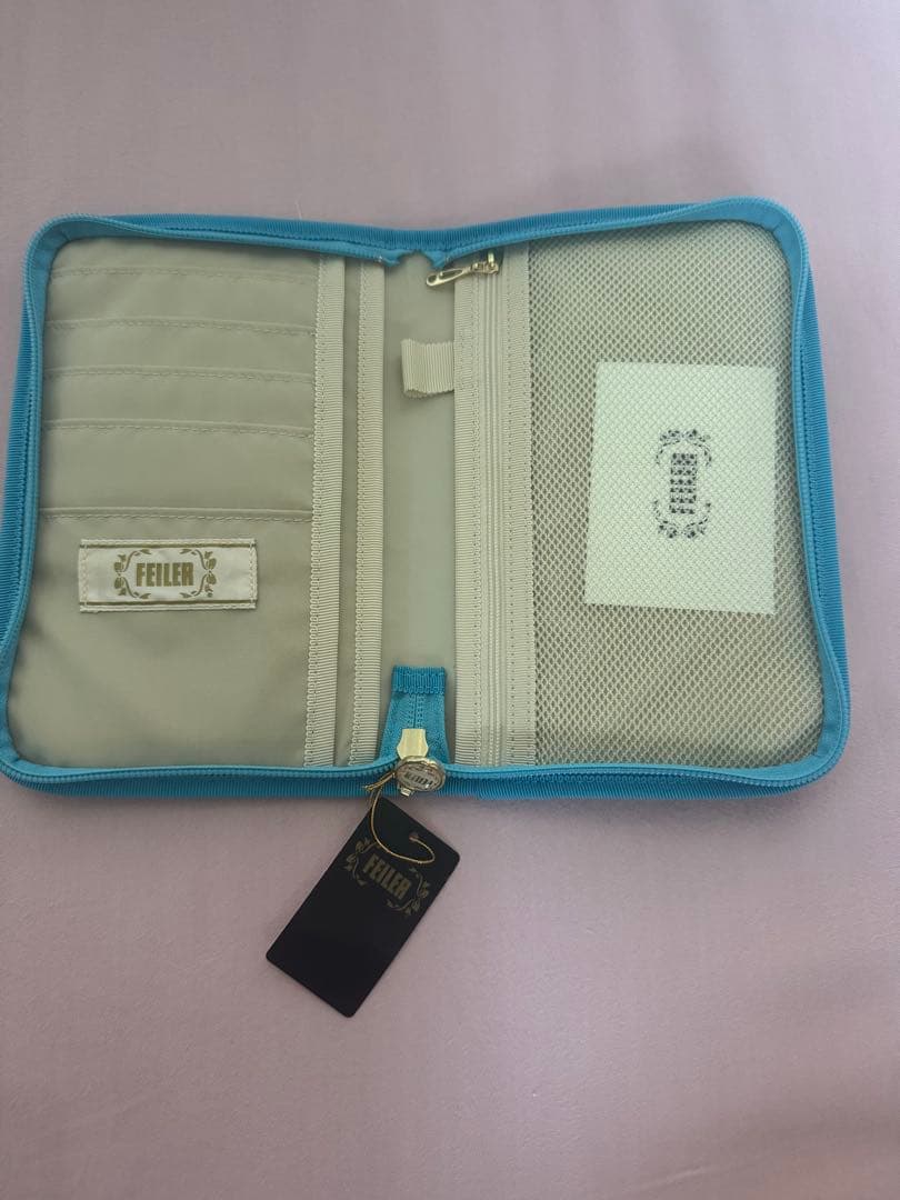 【新品・未使用】フェイラー　ブルー　マドモアゼルローズマルチケース