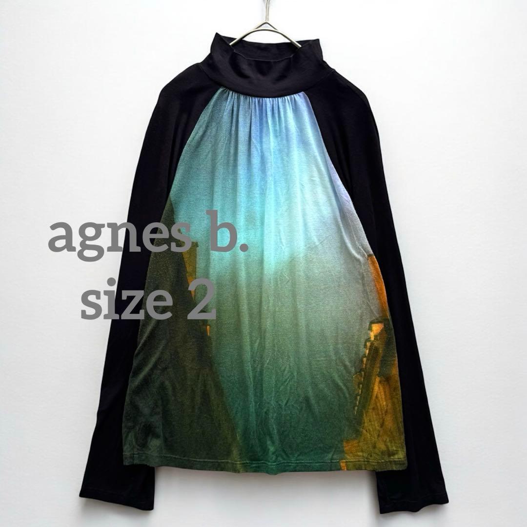1457◆agnes b.アニエスベー フォト 長袖カットソー ストレッチ 2