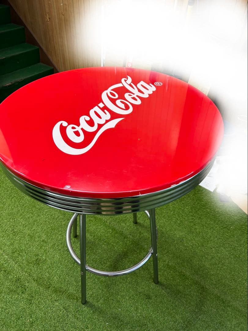 コカ・コーラ Coca-Cola ロゴ バーテーブル　アメリカン雑貨 店舗什器