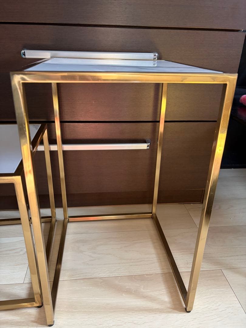 め*い様 Francfranc レーヌ ネストテーブル　マーブル×ゴールド