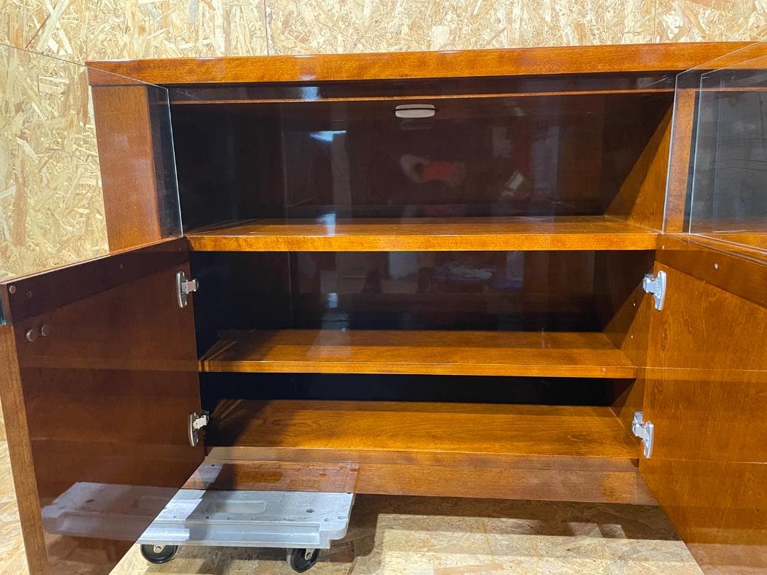 モリシゲ サイドボード リビングボード ローボード 飾り棚　444050