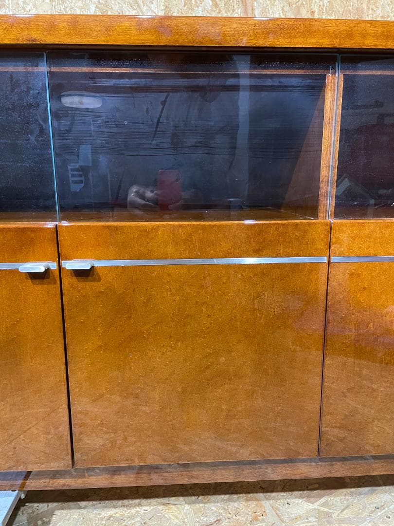 モリシゲ サイドボード リビングボード ローボード 飾り棚　444050