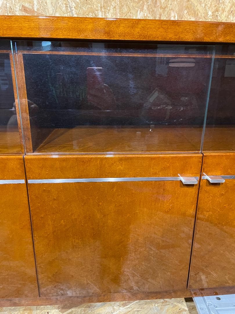 モリシゲ サイドボード リビングボード ローボード 飾り棚　444050