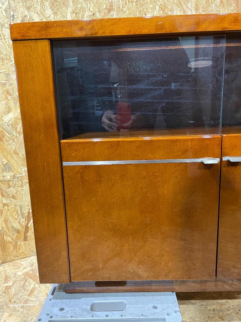 モリシゲ サイドボード リビングボード ローボード 飾り棚　444050