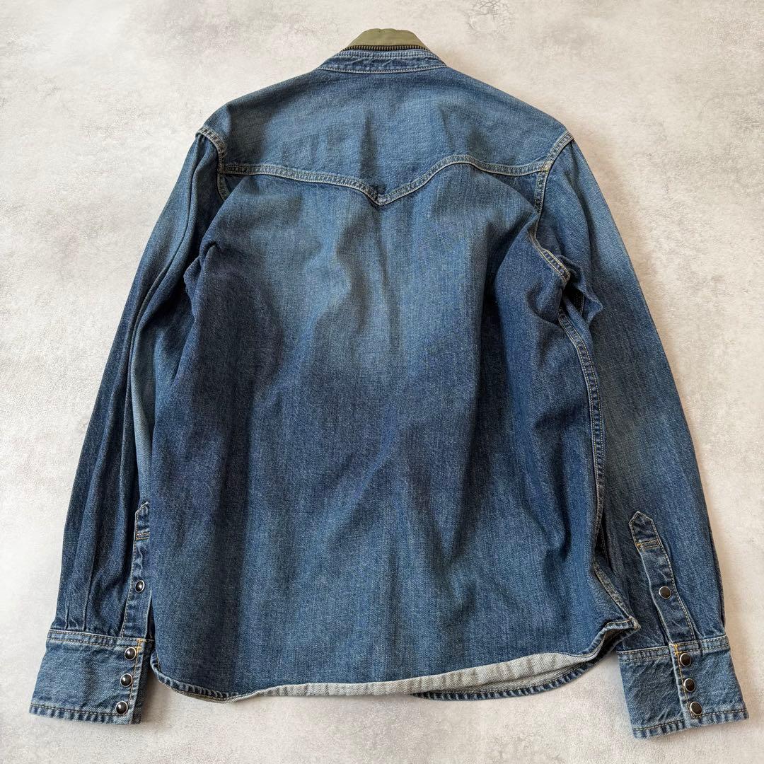 sacai ストレートフィットデニムジャケット ウェスタン調　ドッキング　異素材