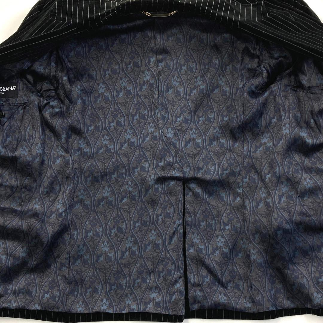 DOLCE＆GABBANA ドルチェ＆ガッバーナ ベルベットストライプジャケット