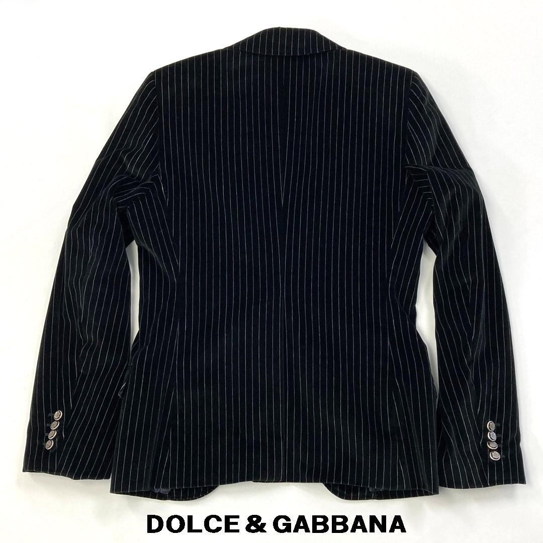 DOLCE＆GABBANA ドルチェ＆ガッバーナ ベルベットストライプジャケット