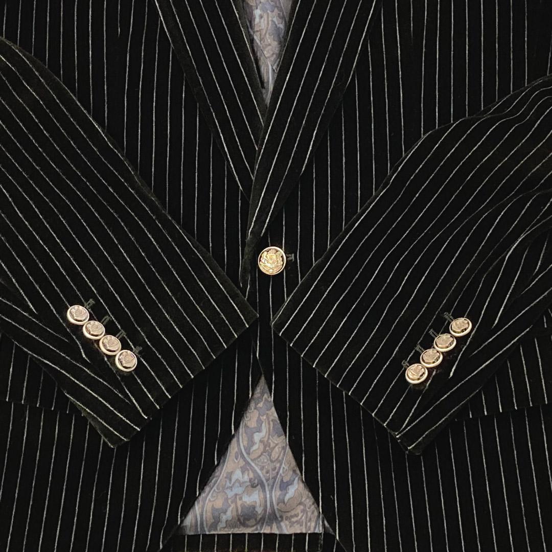 DOLCE＆GABBANA ドルチェ＆ガッバーナ ベルベットストライプジャケット