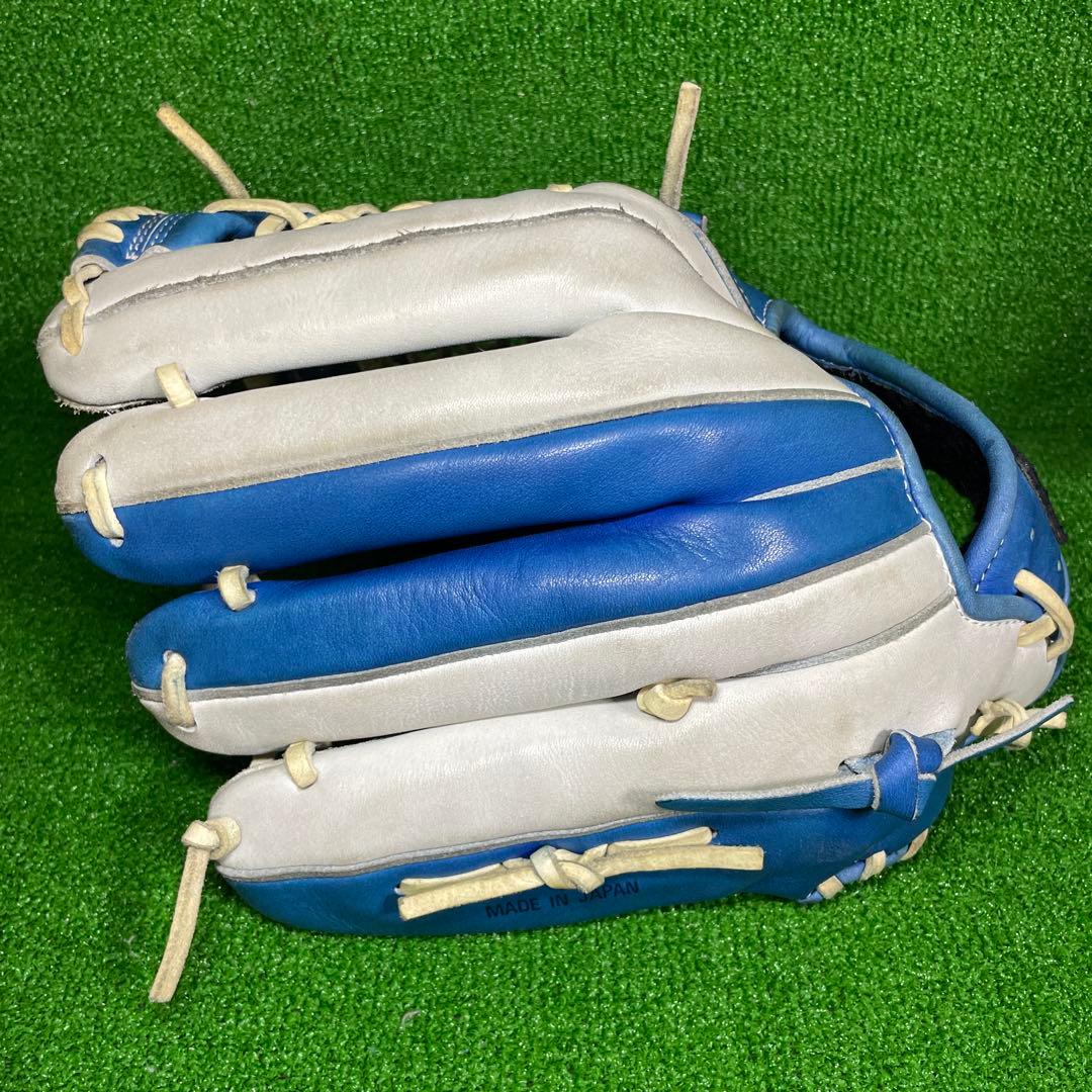 ゼット プロステイタス 軟式 内野手用 大人用 ブルー ホワイト系 日本製