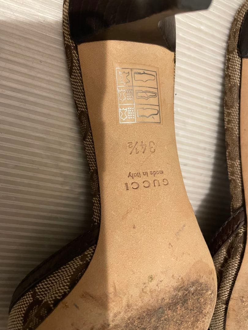 GUCCI ホースビットパンプス GGキャンバス ミュール 約21.5cm