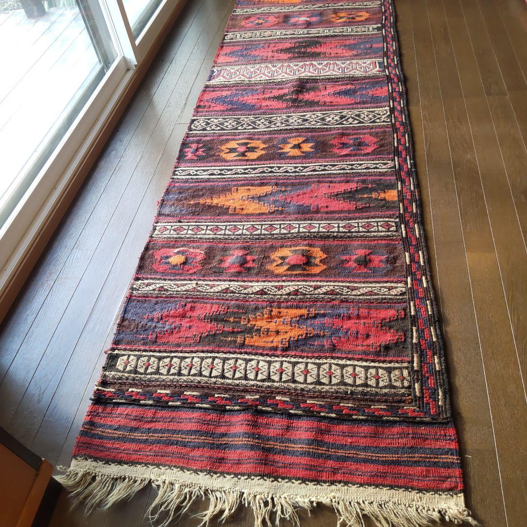 　アフガンキリム　バルーチ族　ランナー　廊下用