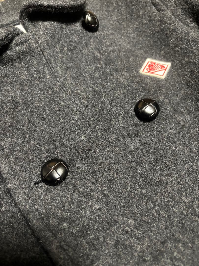 ダントン　ウールダブルコート　チャコール