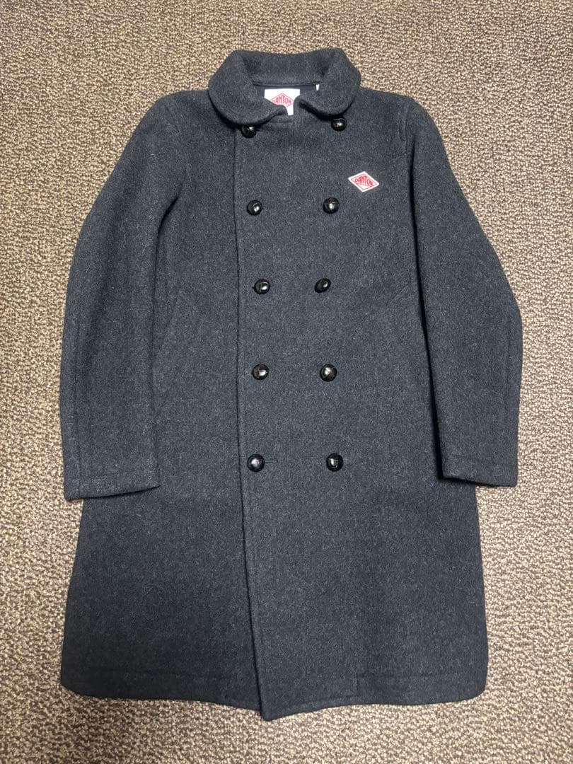 ダントン　ウールダブルコート　チャコール