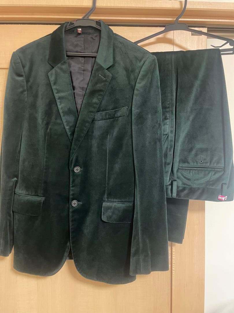 Paul Smith ダークグリーン ベルベット セットアップ