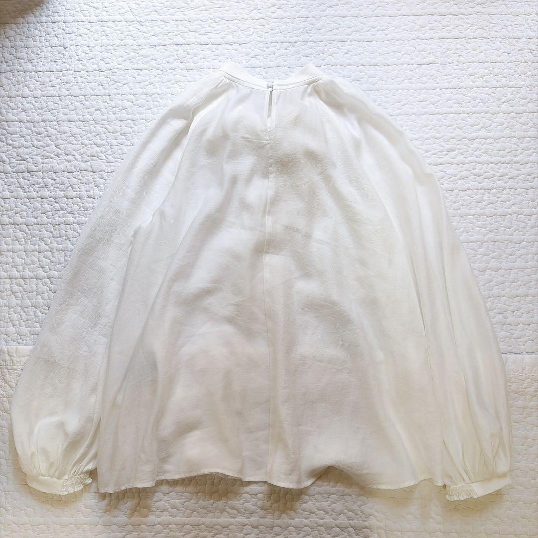 美品⚑　セルフォード ボウタイ　ビッグリボン　シアーブラウスホワイト