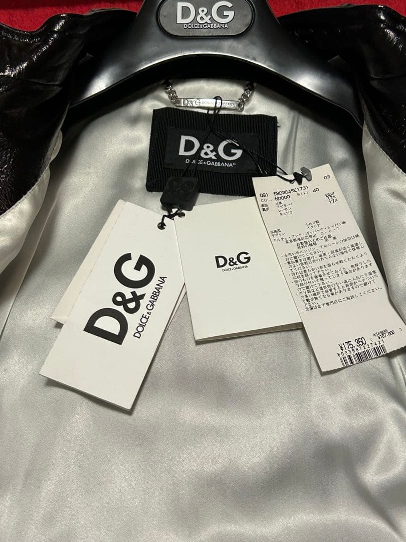 D&G ドルガバ ライダース ラムレザージャケット