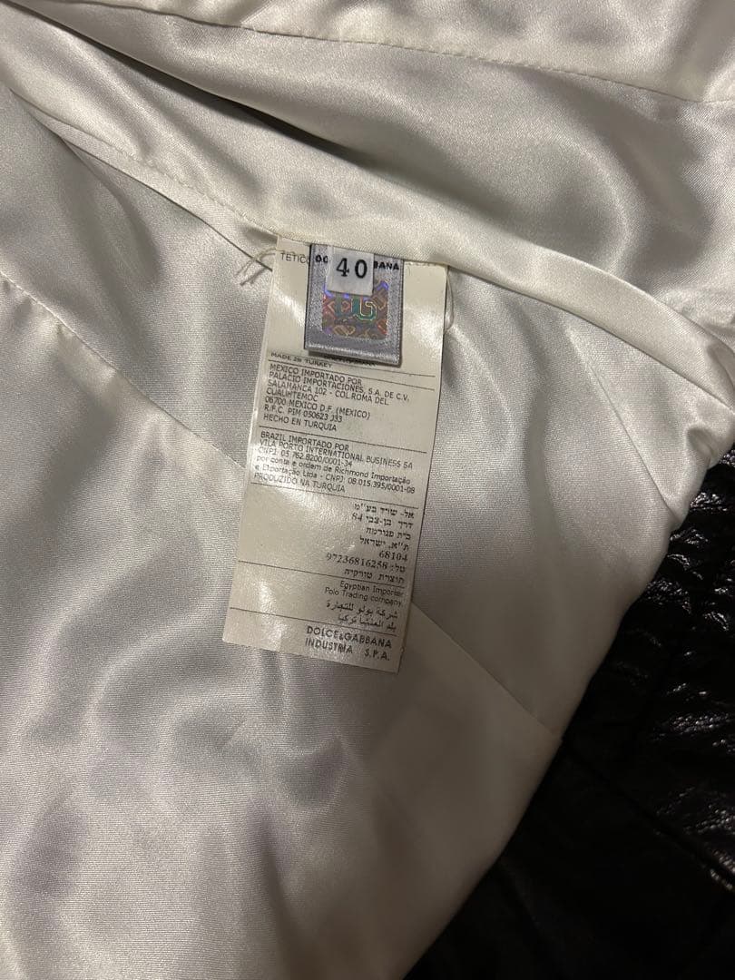 D&G ドルガバ ライダース ラムレザージャケット