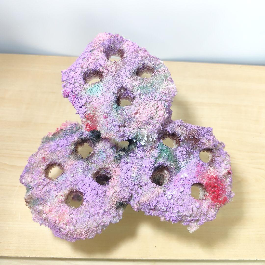 プラグ穴付き アク抜き不要人工ライブロック 海水水槽 レプリカ コーラルフラグ4