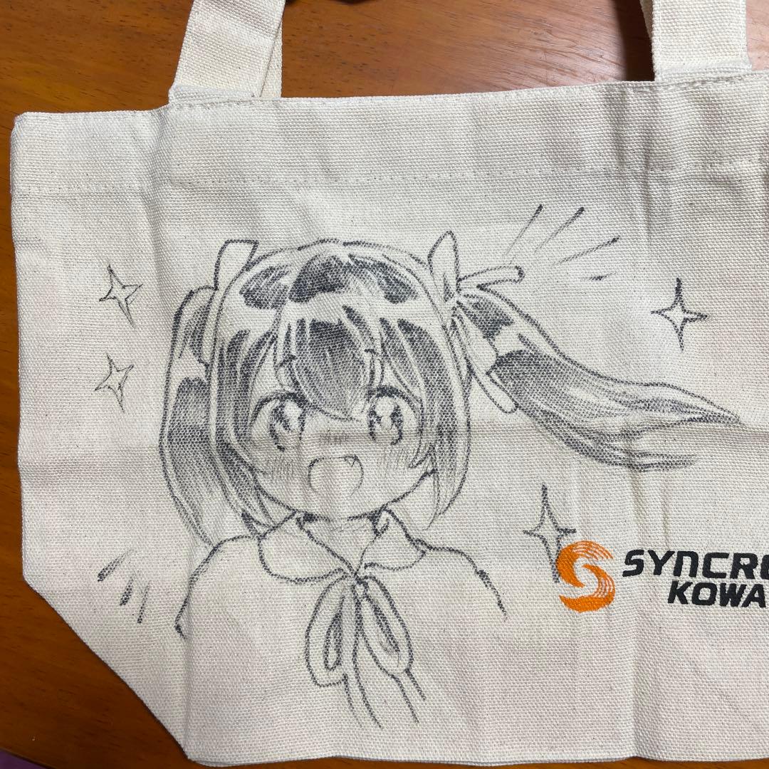 ひ*㊥様 手描きオリジナルイラスト　ミニトートバッグ