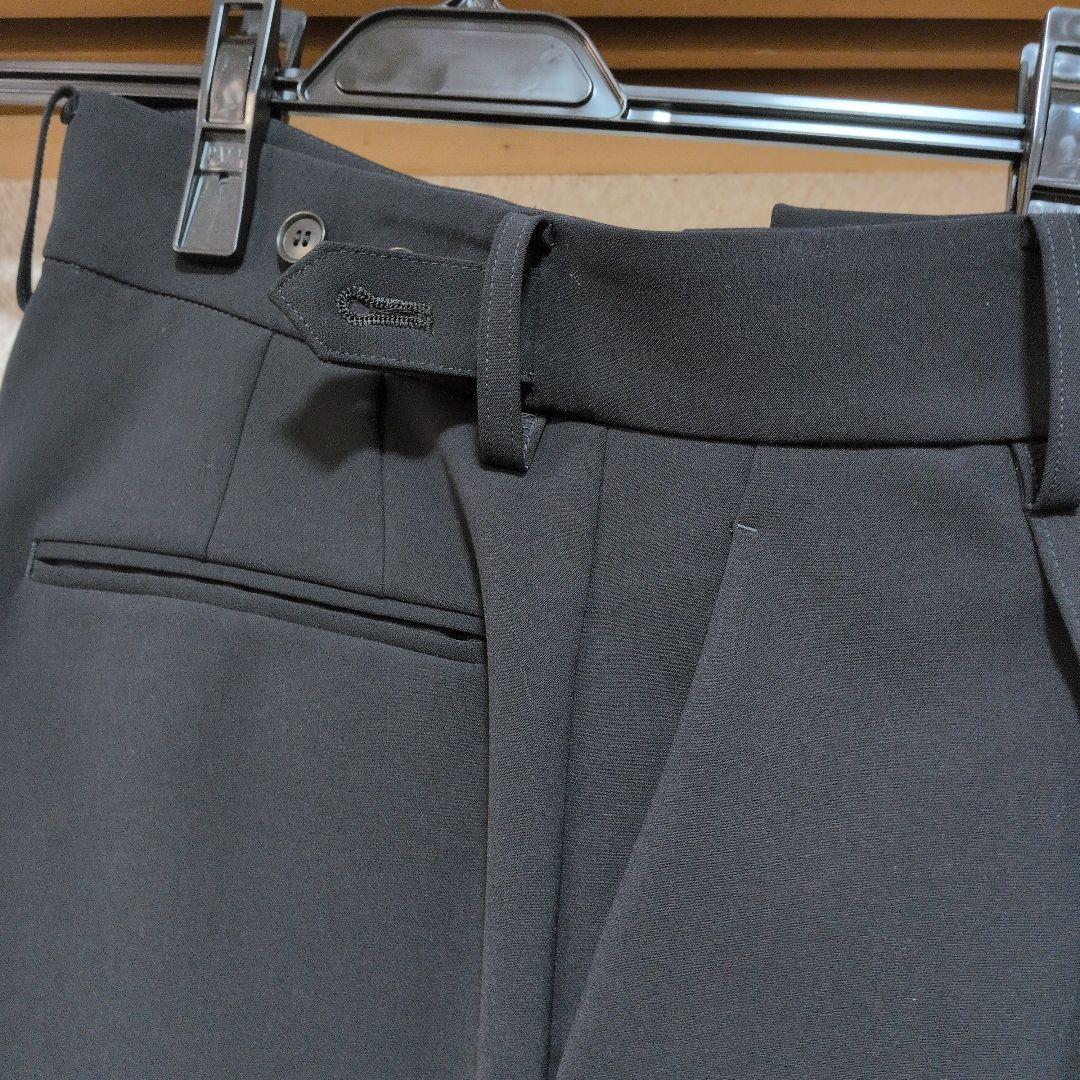 ohga TUCK PANTS セミワイドパンツ　ネイビー