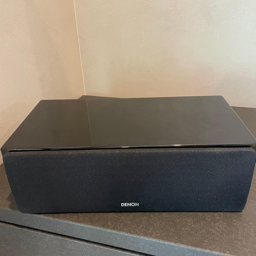 【DENON】センタースピーカー+ブックシェルフスピーカー ペア ピアノブラック