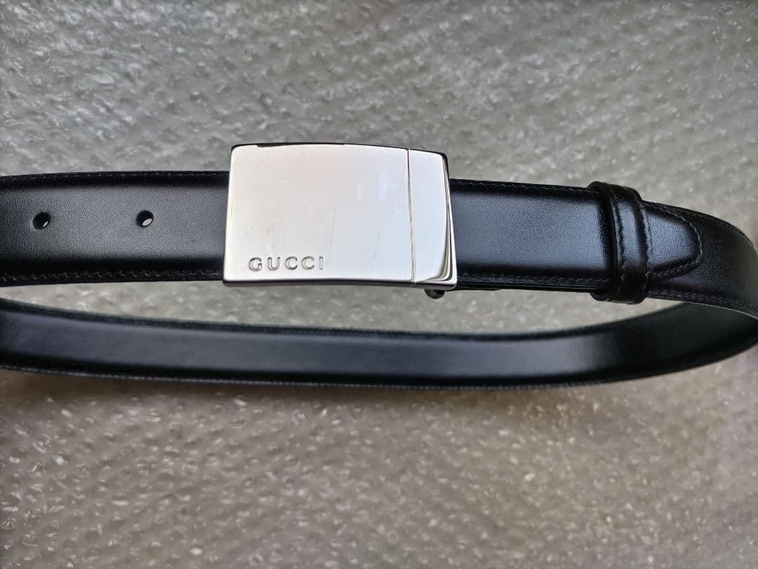 GUCCI グッチ Ladys ブラック レザーベルト