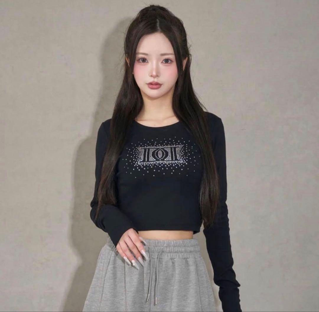 Darich ダーリッチ シャイニーDDロゴコンパクトロングTシャツ