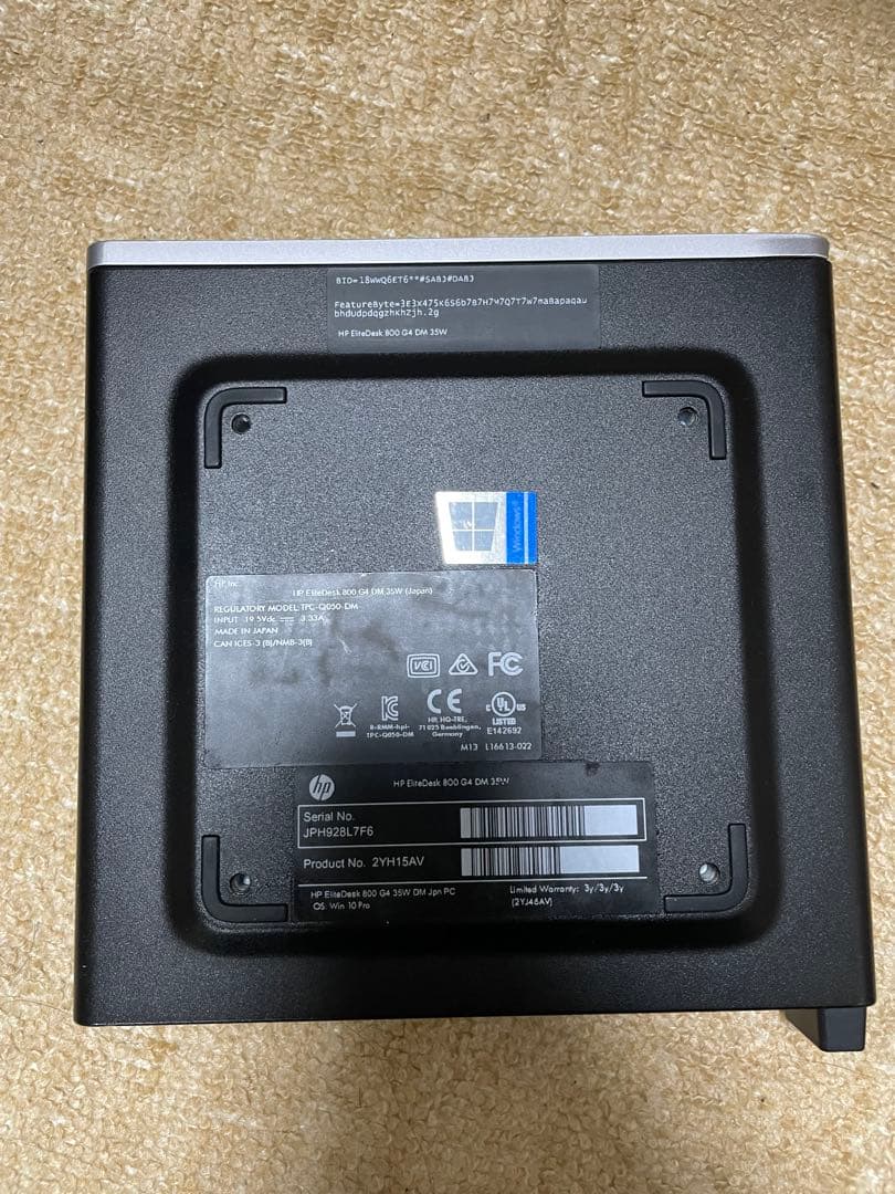 HP EliteDesk 800 G4 DM ミニPC (動作確認OK)