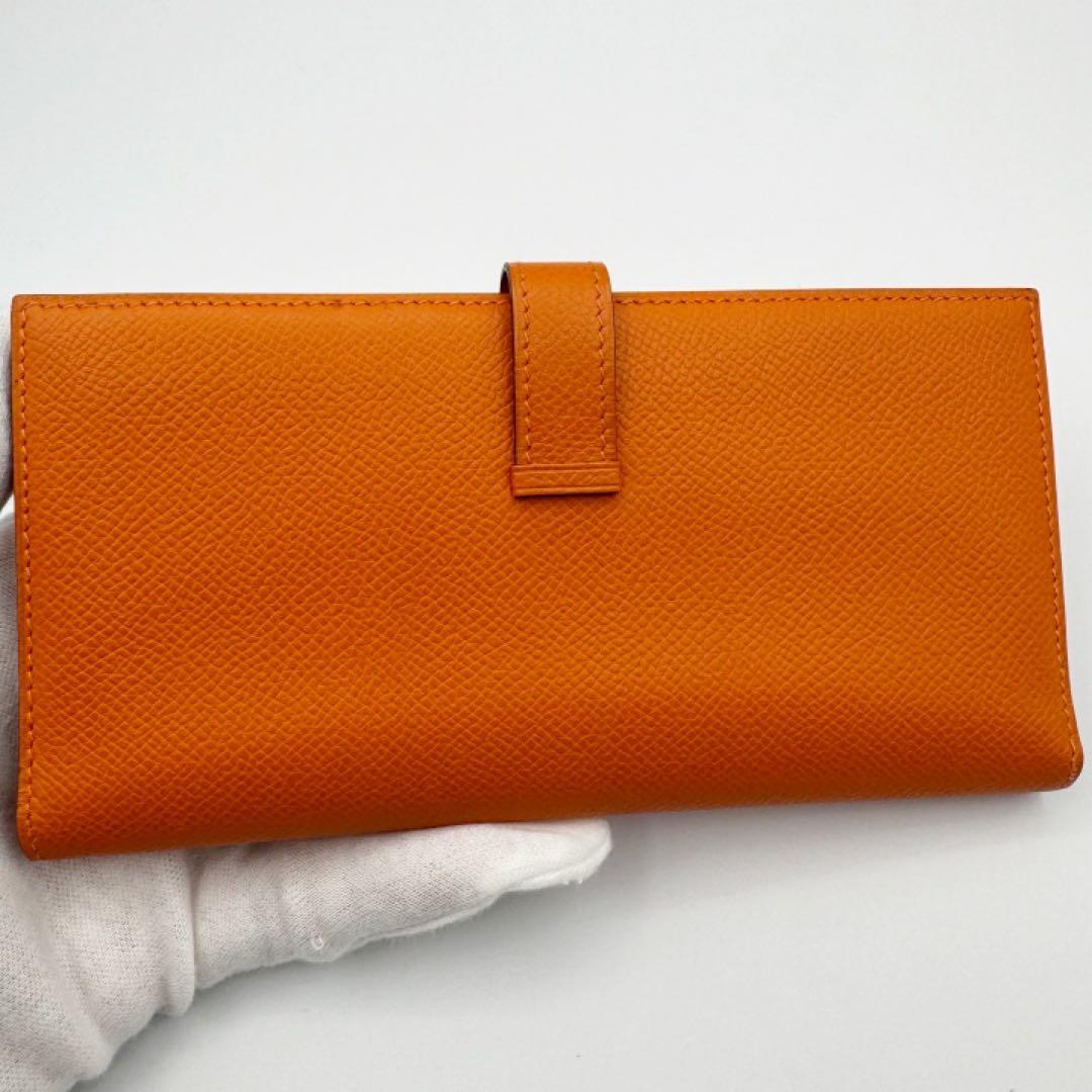 国内正規品　エルメス財布　ベアンクラシック　オレンジ　バーキン　箱付　超入手困難