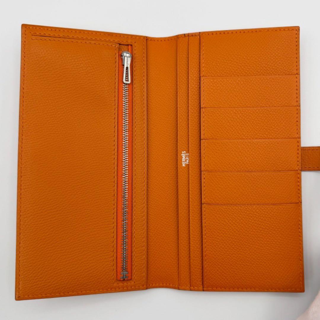 国内正規品　エルメス財布　ベアンクラシック　オレンジ　バーキン　箱付　超入手困難