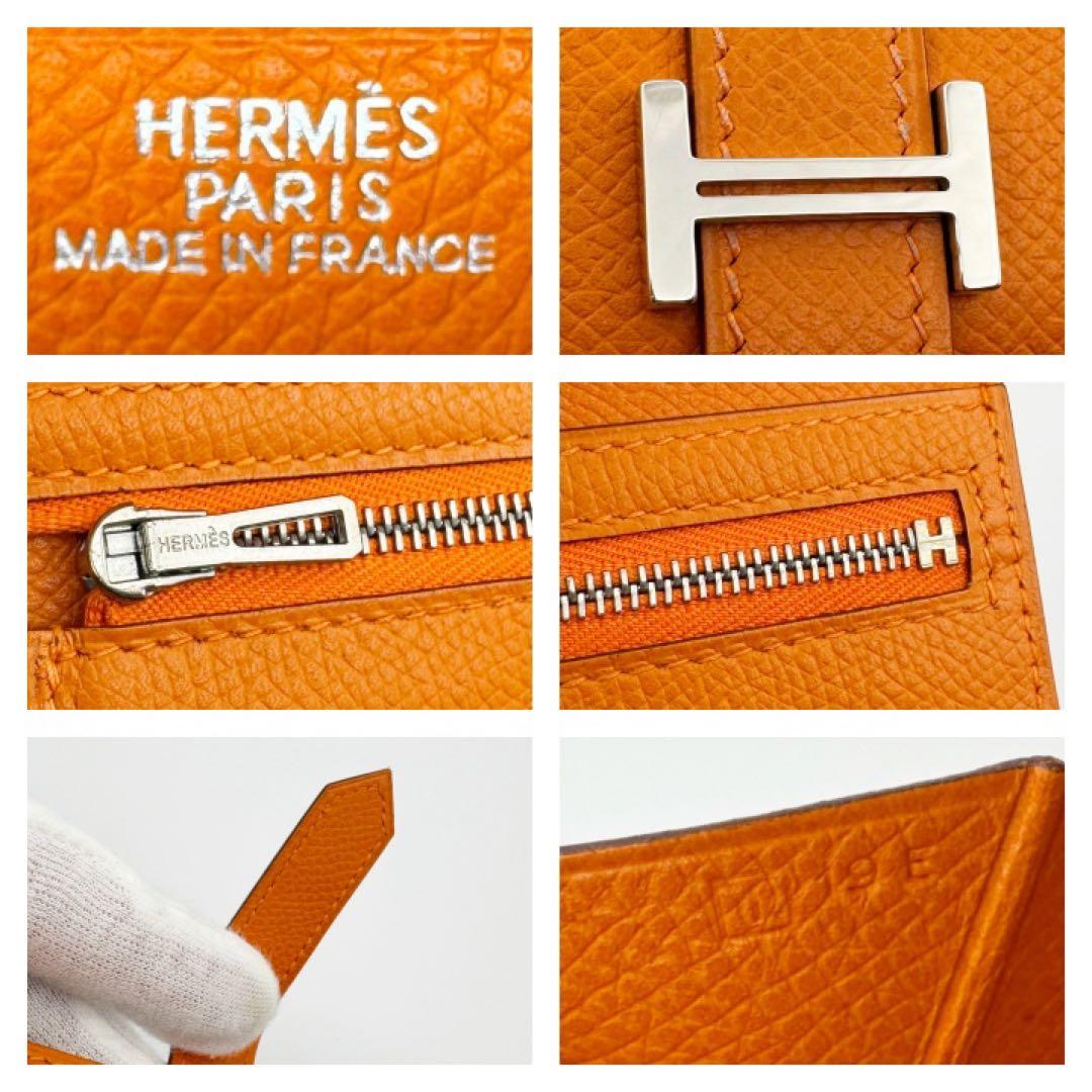国内正規品　エルメス財布　ベアンクラシック　オレンジ　バーキン　箱付　超入手困難